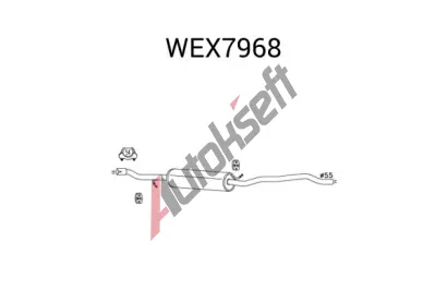 QWP Střední tlumič výfuku QWP WEX7968, WEX7968  QWP Střední tlumič výfuku QWP WEX7968, WEX7968