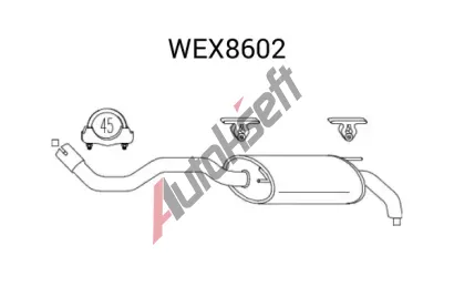 QWP Zadní tlumič výfuku QWP WEX8602, WEX8602 QWP Zadní tlumič výfuku QWP WEX8602, WEX8602