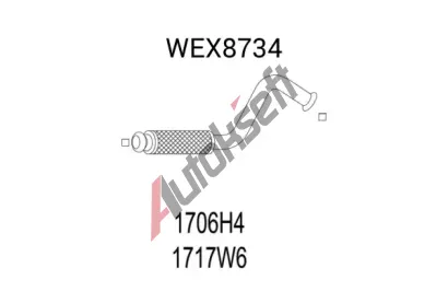 QWP Výfuková trubka QWP WEX8734, WEX8734 QWP Výfuková trubka QWP WEX8734, WEX8734