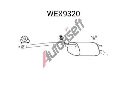 QWP Zadní tlumič výfuku QWP WEX9320, WEX9320 QWP Zadní tlumič výfuku QWP WEX9320, WEX9320