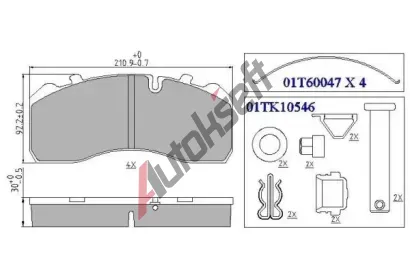 QWP Sada brzdov�ch desti�ek QWP WHD101BP, WHD101BP