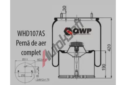 QWP M�ch pneumatick�ho odpru�en� QWP WHD107AS, WHD107AS
