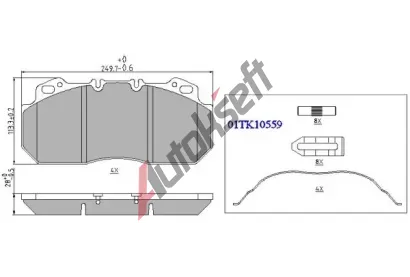 QWP Sada brzdov�ch desti�ek QWP WHD107BP, WHD107BP