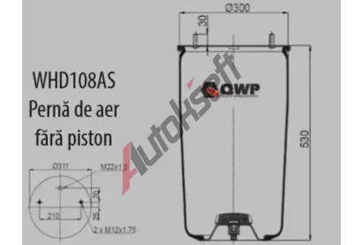 QWP M�ch pneumatick�ho odpru�en� QWP WHD108AS, 20920744
