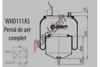 QWP M�ch pneumatick�ho odpru�en� QWP WHD111AS, 20 427 800
