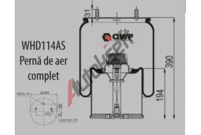 QWP M�ch pneumatick�ho odpru�en� QWP WHD114AS, WHD114AS