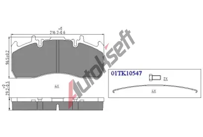 QWP Sada brzdových destiček QWP WHD117BP, WHD117BP QWP Sada brzdových destiček QWP WHD117BP, WHD117BP
