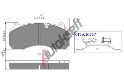 QWP Sada brzdov�ch desti�ek QWP WHD119BP, WHD119BP