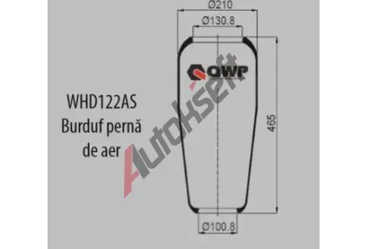 QWP M�ch pneumatick�ho odpru�en� QWP WHD122AS, D031115