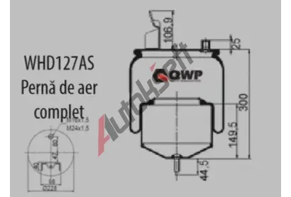QWP M�ch pneumatick�ho odpru�en� QWP WHD127AS, 20 456 154