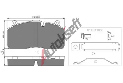 QWP Sada brzdov�ch desti�ek QWP WHD135BP, WHD135BP