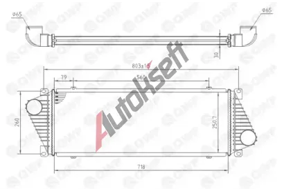 QWP Chladi vzduchu intercooler QWP WIC101, WIC101