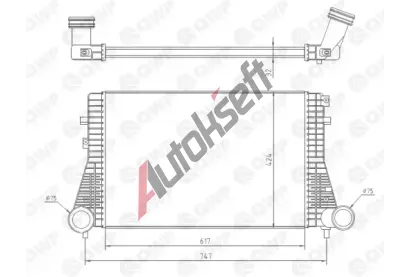 QWP Chladič vzduchu intercooler QWP WIC104, WIC104 QWP Chladič vzduchu intercooler QWP WIC104, WIC104