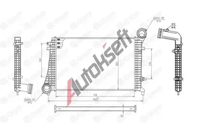 QWP Chladi� vzduchu intercooler QWP WIC108, WIC108