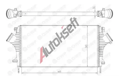 QWP Chladič vzduchu intercooler QWP WIC114, WIC114 QWP Chladič vzduchu intercooler QWP WIC114, WIC114