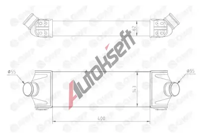 QWP Chladič vzduchu intercooler QWP WIC115, WIC115  QWP Chladič vzduchu intercooler QWP WIC115, WIC115