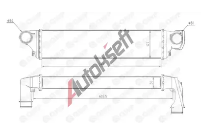 QWP Chladi vzduchu intercooler QWP WIC116, WIC116