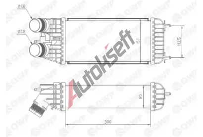 QWP Chladi vzduchu intercooler QWP WIC118, WIC118