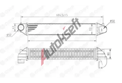 QWP Chladič vzduchu intercooler QWP WIC119, WIC119  QWP Chladič vzduchu intercooler QWP WIC119, WIC119
