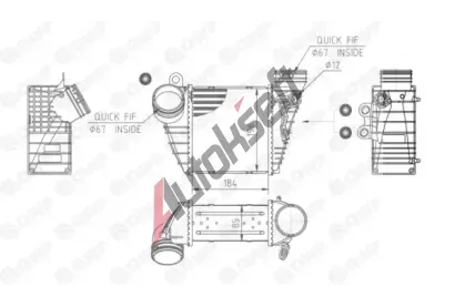 QWP Chladi vzduchu intercooler QWP WIC122, WIC122