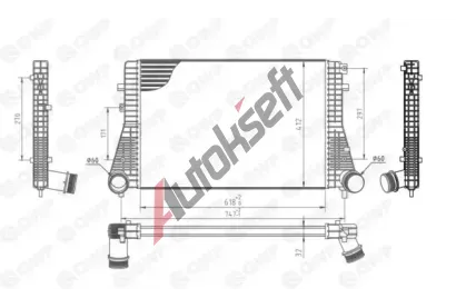 QWP Chladi vzduchu intercooler QWP WIC123, WIC123