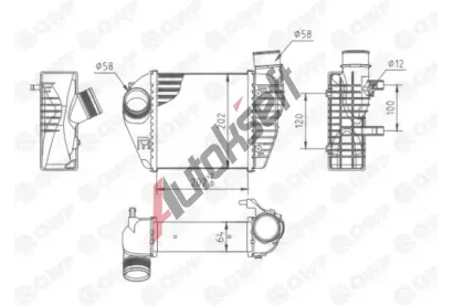 QWP Chladi vzduchu intercooler QWP WIC126, WIC126
