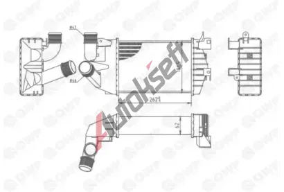 QWP Chladič vzduchu intercooler QWP WIC127, WIC127  QWP Chladič vzduchu intercooler QWP WIC127, WIC127