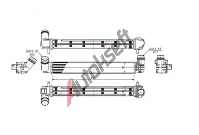 QWP Chladi� vzduchu intercooler QWP WIC158, WIC158