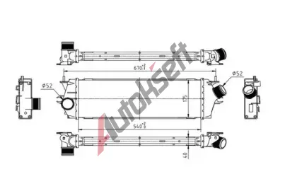 QWP Chladič vzduchu intercooler QWP WIC166, WIC166  QWP Chladič vzduchu intercooler QWP WIC166, WIC166