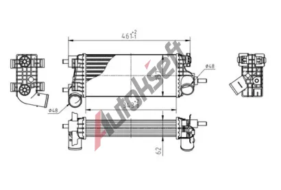 QWP Chladič vzduchu intercooler QWP WIC173, WIC173  QWP Chladič vzduchu intercooler QWP WIC173, WIC173