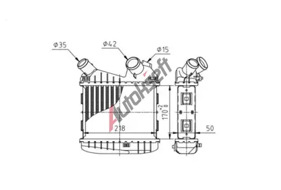 QWP Chladič vzduchu intercooler QWP WIC174, WIC174 QWP Chladič vzduchu intercooler QWP WIC174, WIC174