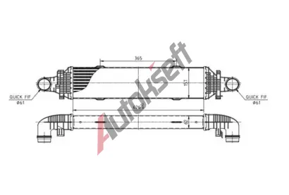 QWP Chladič vzduchu intercooler QWP WIC178, WIC178 QWP Chladič vzduchu intercooler QWP WIC178, WIC178