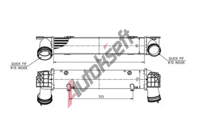 QWP Chladi� vzduchu intercooler QWP WIC179, WIC179
