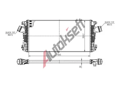 QWP Chladič vzduchu intercooler QWP WIC180, WIC180 QWP Chladič vzduchu intercooler QWP WIC180, WIC180