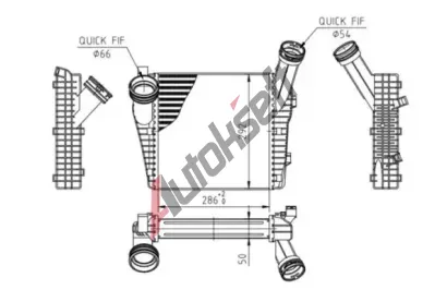 QWP Chladič vzduchu intercooler QWP WIC182, WIC182  QWP Chladič vzduchu intercooler QWP WIC182, WIC182