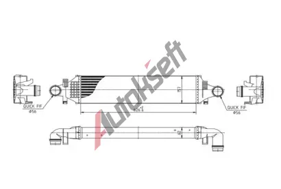 QWP Chladič vzduchu intercooler QWP WIC185, WIC185  QWP Chladič vzduchu intercooler QWP WIC185, WIC185