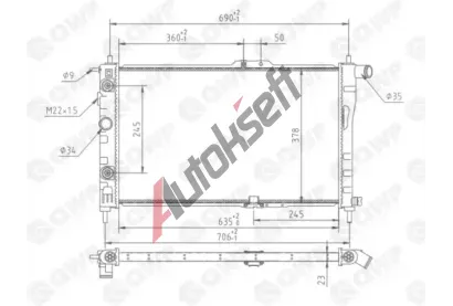 QWP Chladič vody QWP WRA130, WRA130 QWP Chladič vody QWP WRA130, WRA130