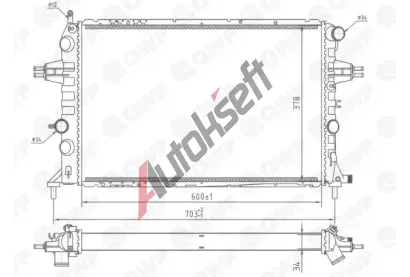 QWP Chladič vody QWP WRA137, WRA137 QWP Chladič vody QWP WRA137, WRA137