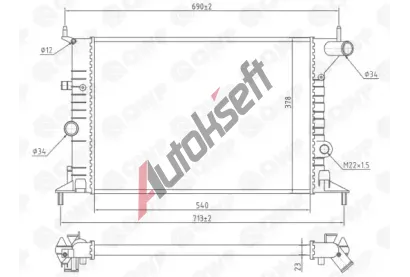 QWP Chladič vody QWP WRA142, WRA142 QWP Chladič vody QWP WRA142, WRA142