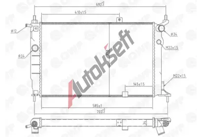 QWP Chladič vody QWP WRA146, WRA146 QWP Chladič vody QWP WRA146, WRA146