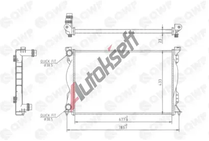 QWP Chladič vody QWP WRA166, WRA166 QWP Chladič vody QWP WRA166, WRA166