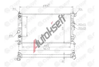 QWP Chladič vody QWP WRA180, WRA180 QWP Chladič vody QWP WRA180, WRA180
