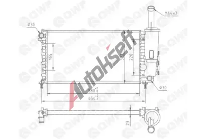 QWP Chladič vody QWP WRA207, WRA207 QWP Chladič vody QWP WRA207, WRA207