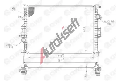 QWP Chladič vody QWP WRA212, WRA212 QWP Chladič vody QWP WRA212, WRA212