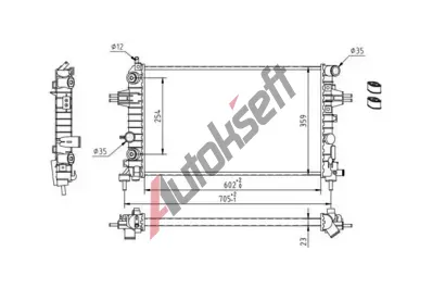 QWP Chladič vody QWP WRA280, WRA280 QWP Chladič vody QWP WRA280, WRA280