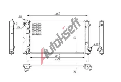 QWP Chladič vody QWP WRA284, WRA284 QWP Chladič vody QWP WRA284, WRA284