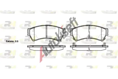 ROADHOUSE Sada brzdových destiček RDH 21196.02, 21196.02 ROADHOUSE Sada brzdových destiček RDH 21196.02, 21196.02