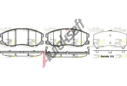 ROADHOUSE Sada brzdových destiček RDH 21261.12, 21261.12 ROADHOUSE Sada brzdových destiček RDH 21261.12, 21261.12