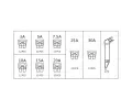 ROOKS Sada standardnch pojistek 97 ks 3A 5A 7,5A 10A 15A 20A 25A 30A RKS OK-03.1005, OK-03.1005