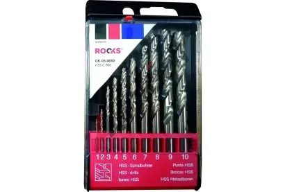 ROOKS Sada vrt�k� do kovu HSS G 10 ks DIN 338 RKS OK-03.4650, OK-03.4650